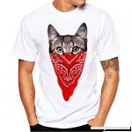 Animal Print T Shirt Men Donci 2019 Summer Popular Style Cat Theme Pattern Solid Color Tees Moisture Dry Sports Leisure Tops Red B07Q8KNNFJ